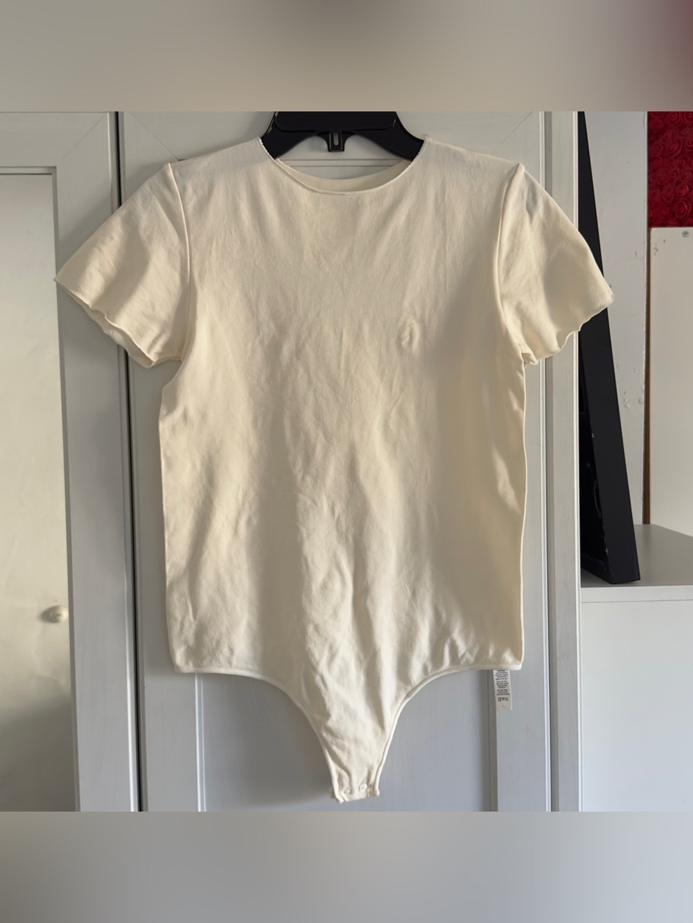 Skims Raw Cut T-Shirt Bodysuit Size Large / XL